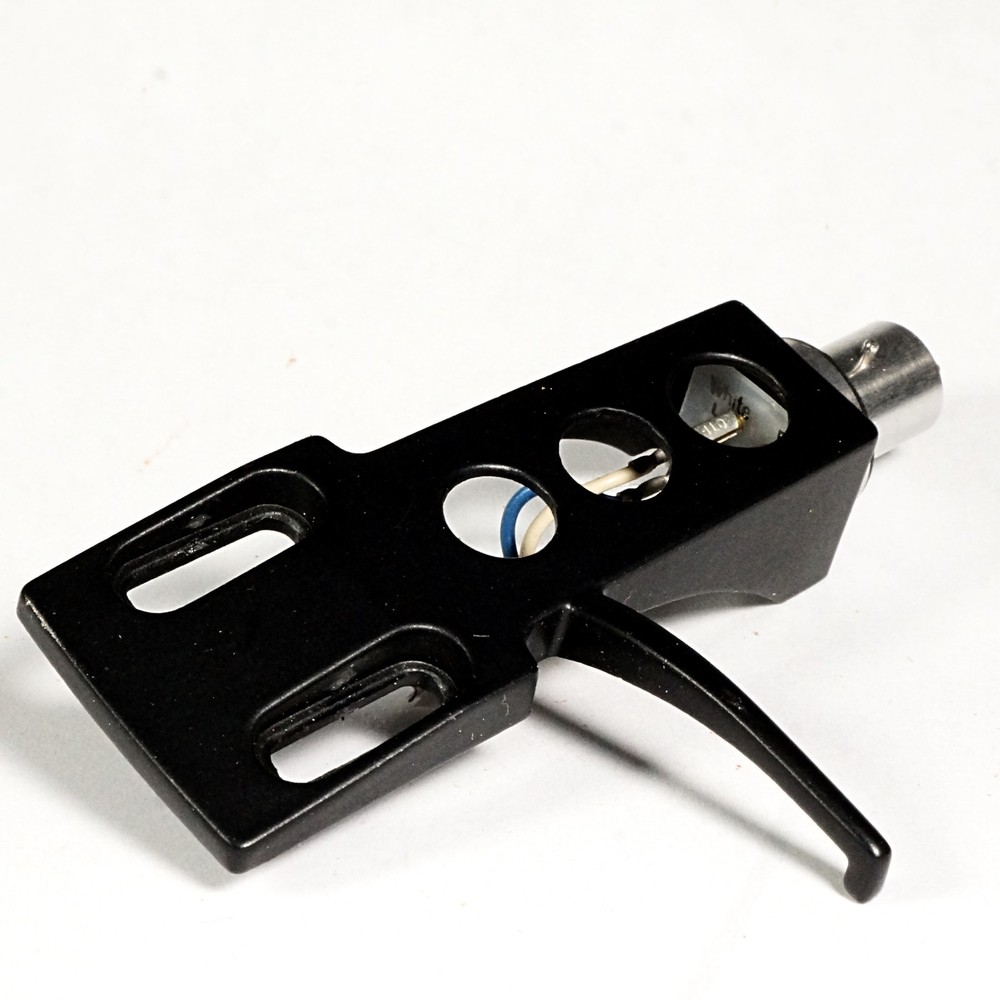 Unbranded Black Technics Type Headshell for S-Curve Tonearm Turntable w/ Cables