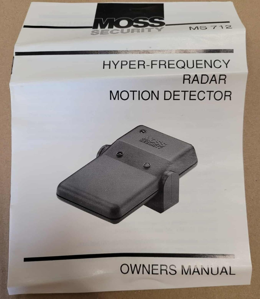 Moss Security Ms712 Hyper Frequency Radar Interior Movement Detector Nos