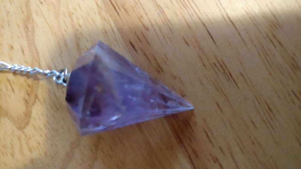 Amethyst Pendulum Dowsing On Silver Chain