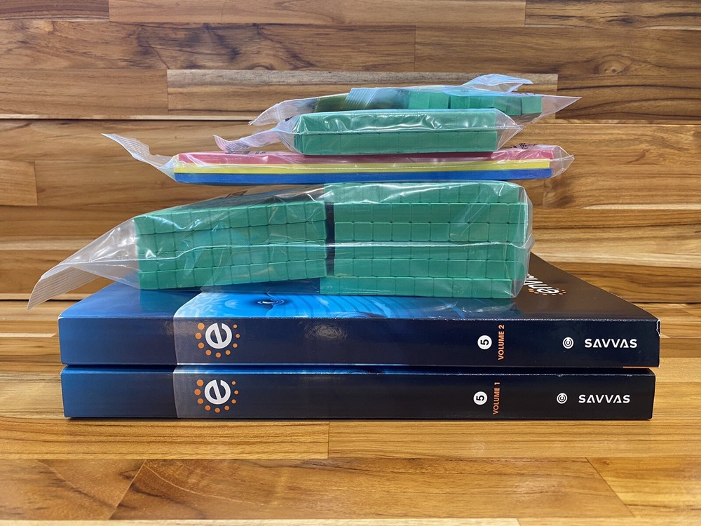 EnVision Math Grade 5 Workbooks & Manipulatives Vol 1 & 2 Common Core Student