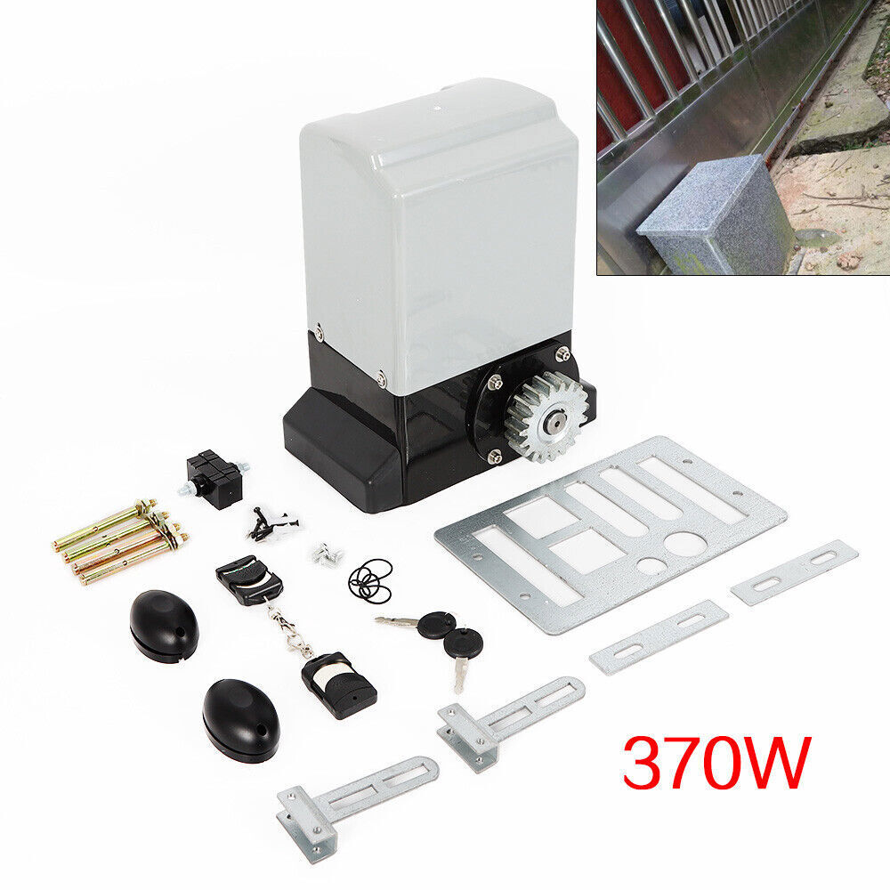 1400LBS Electric Automatic Sliding Gate Opener Door Operator&Remote Control 370W