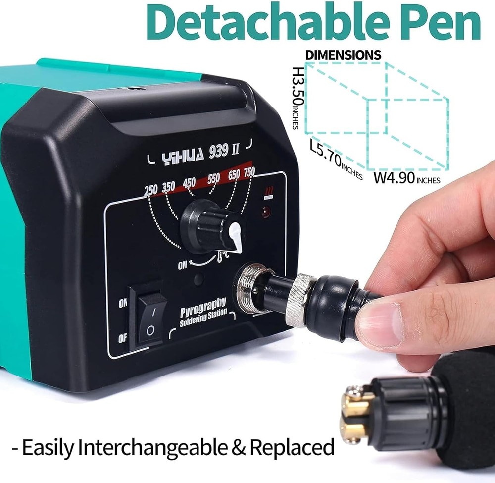 Versatile Wood Burning Set - Temperature Adjustable Pyrography Tool for Artists