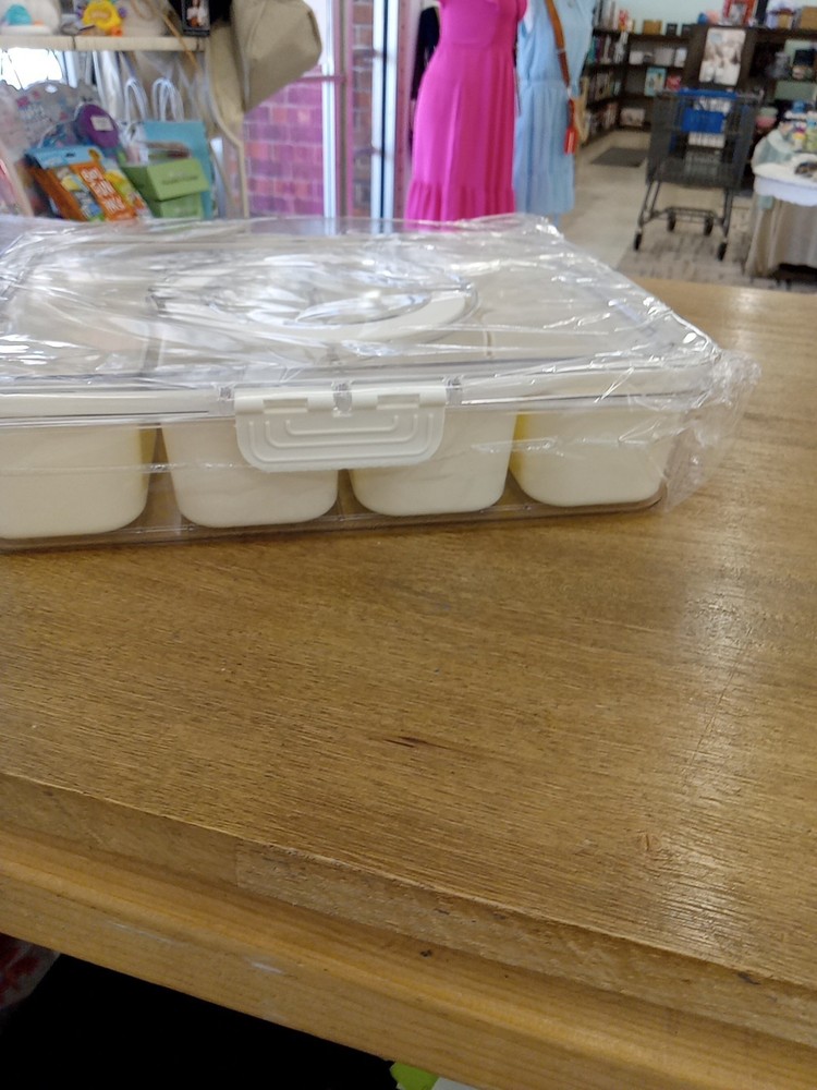 Snack Box & Compartment Organizer Snack Box White