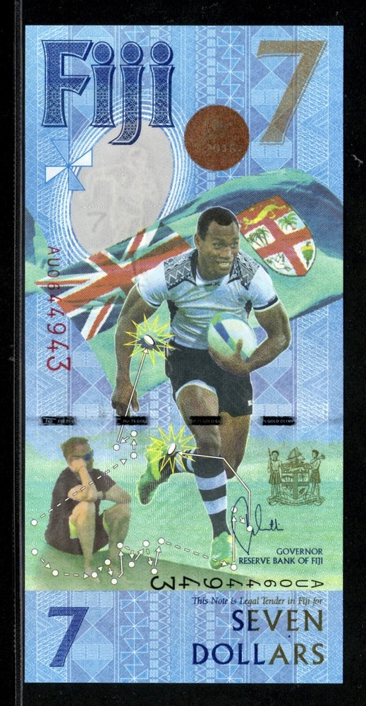 Fiji 7 Dollars Banknote , 2016/17, ND P-120 UNC, Commemorative