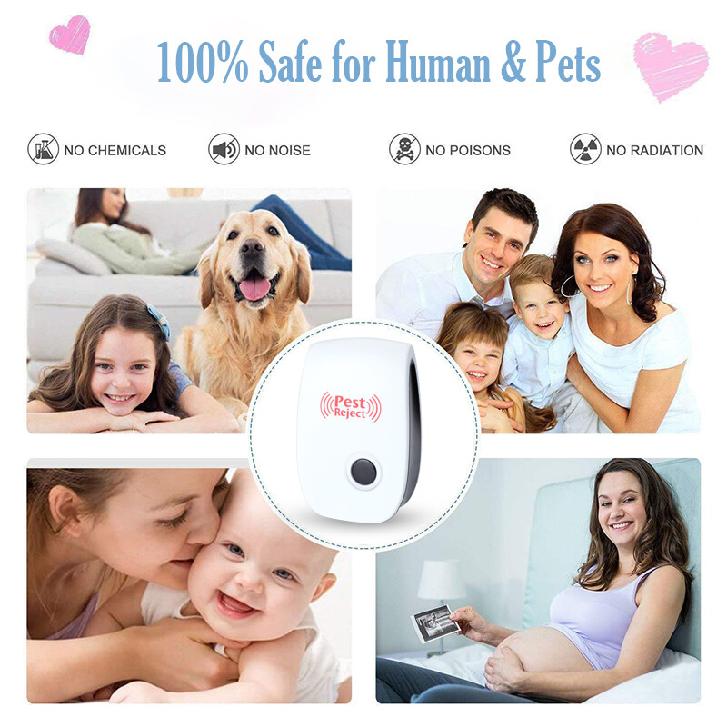 6 pcs Ultrasonic Pest Repeller Control Electronic Repellent Mice Bug Rat Reject