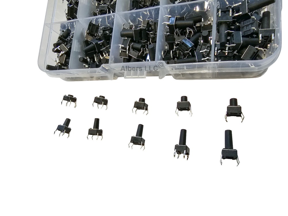 200 SMD Verical Tactile Mini Micro Momentary Push Button Switch Tact Assortment