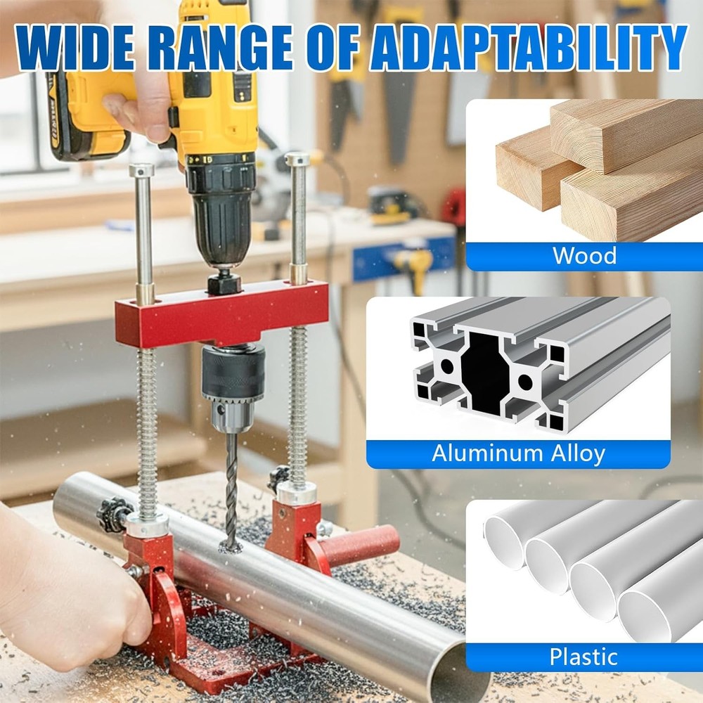 New Upgraded Protable Drill Guide for Straight Holes，Adjustable 0 to 60°