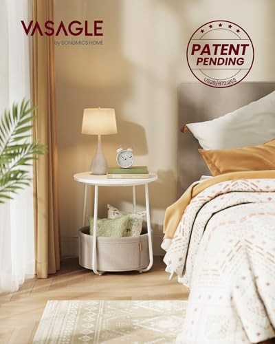 LILEA Collection - Small Round Matte White + Camel Brown Without LED light