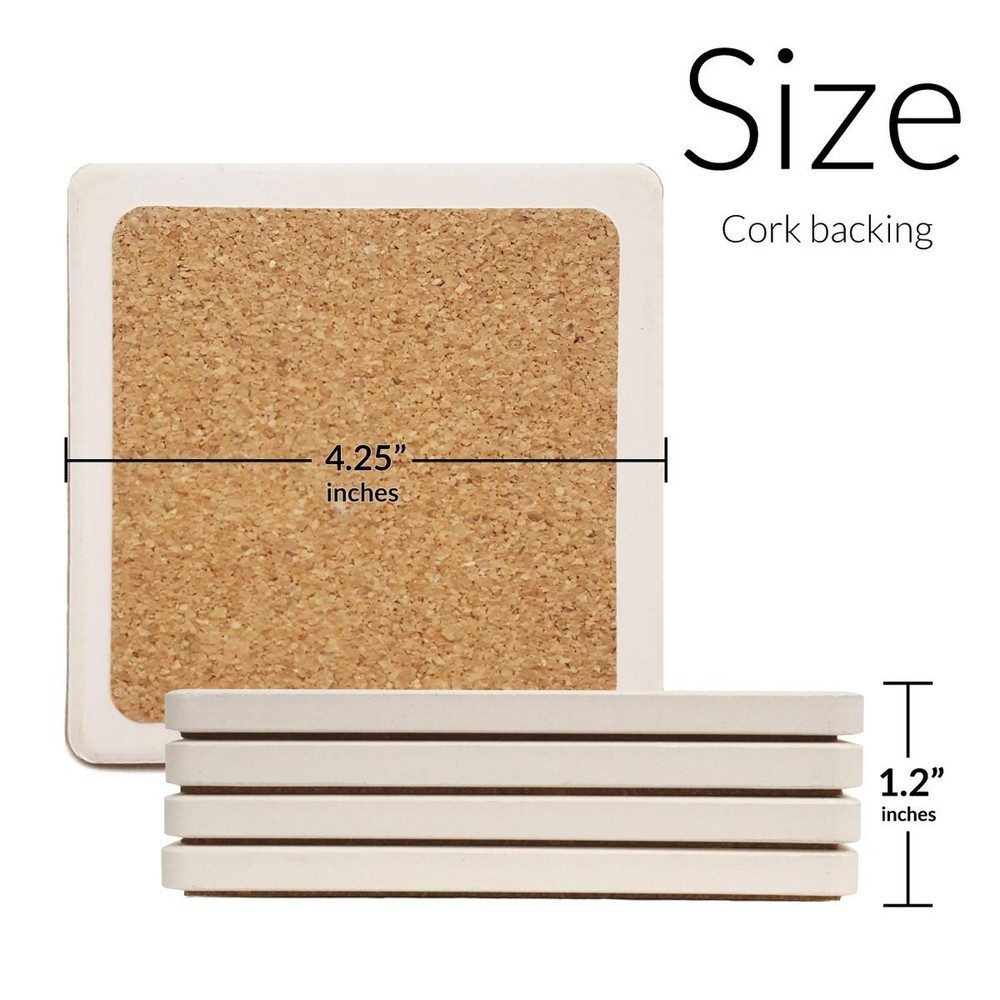 CoasterStone "Impressionists Collection" Absorbent Coasters, 4-1/4-Inch, Set ...