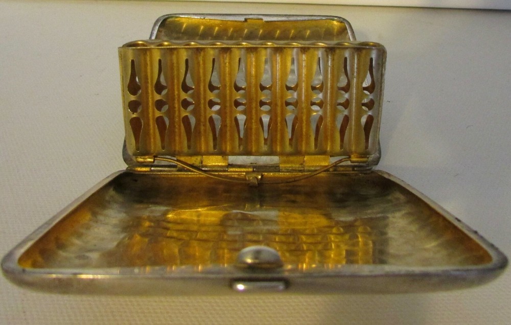 Antique Sterling Silver Monogramed Cigarette Case