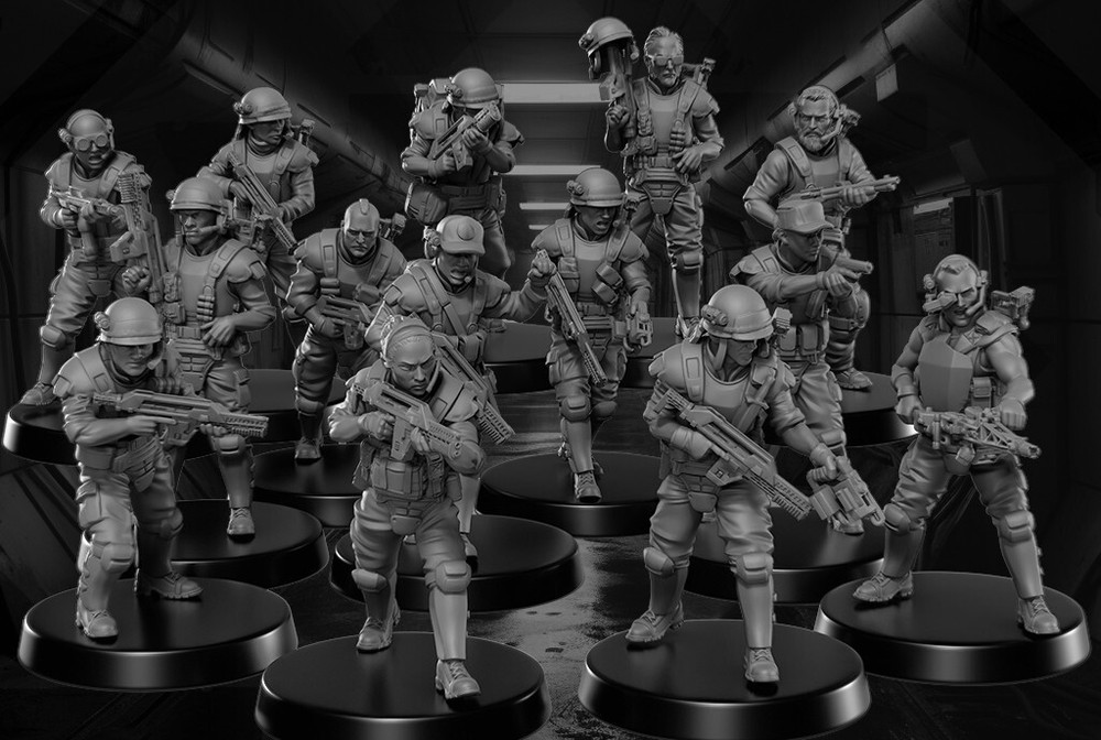 Aliens Colonial Marines Models | Sci-Fi Miniatures | Unpainted Figures | 14 Pk