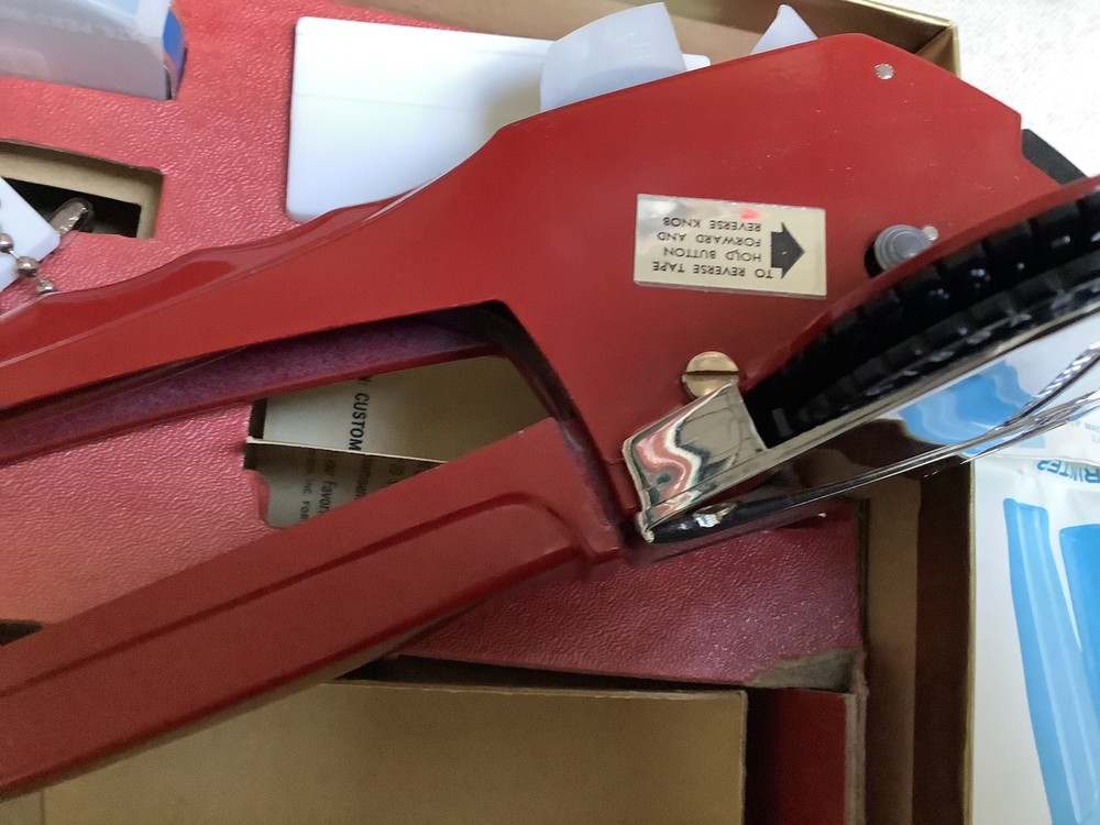 Vintage Com Tech Tape Printer Label Maker in Original Box