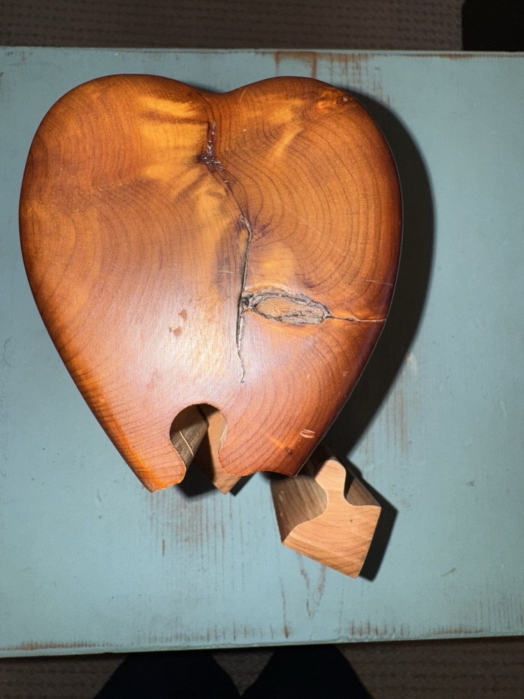 Vintage Heart Shaped Jigsaw Trinket Box