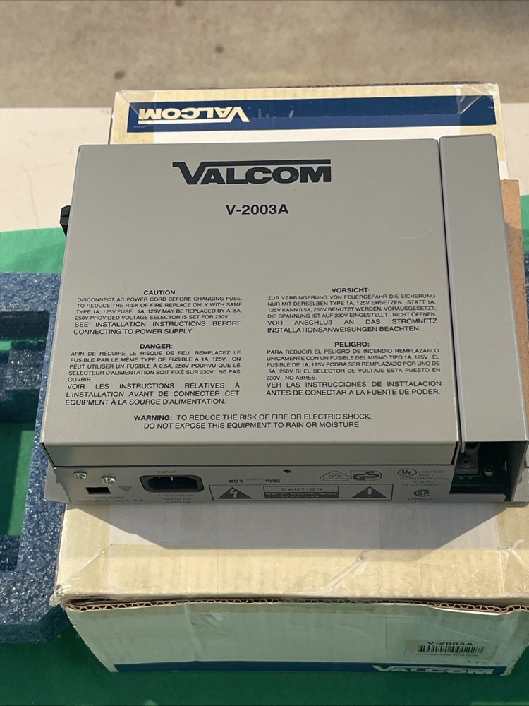 VALCOM V-2003A Page Control 3 Zone Plus Page 0799111001227 From Working System