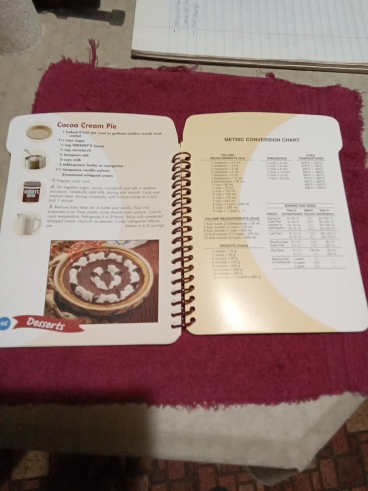 Hersheys Cocoa Recipe Collection,NOS