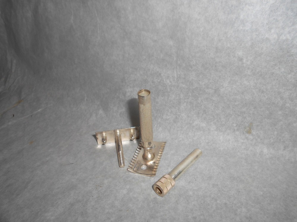 Gillette 1919 Old Type Razor Three Piece Silver 96