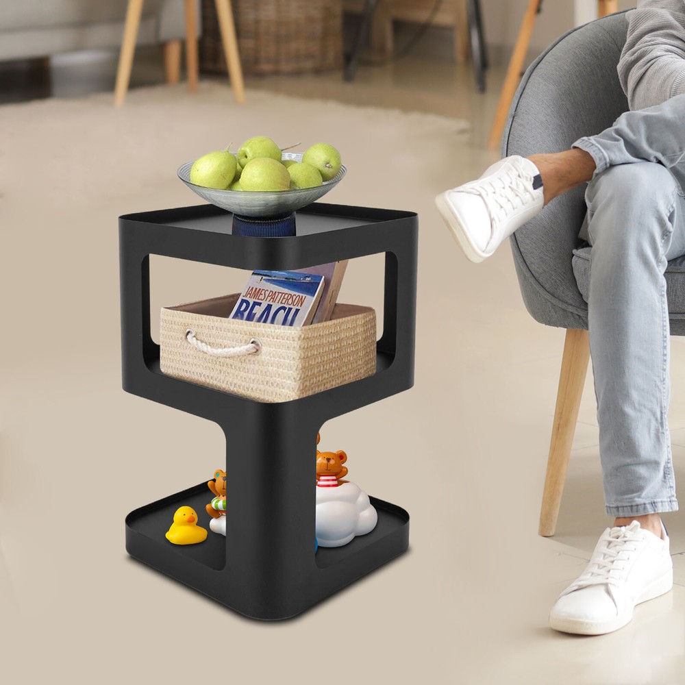 3-tier Side Table Coffee Table Sofa Bedside Table Storage Organizer Space Saving