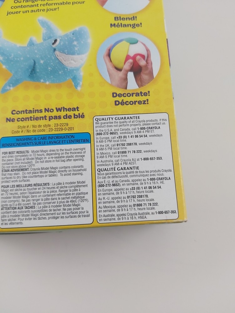 Crayola Model Magic Shimmer 5 Colors Nontoxic Soft Squishy Modeling Material