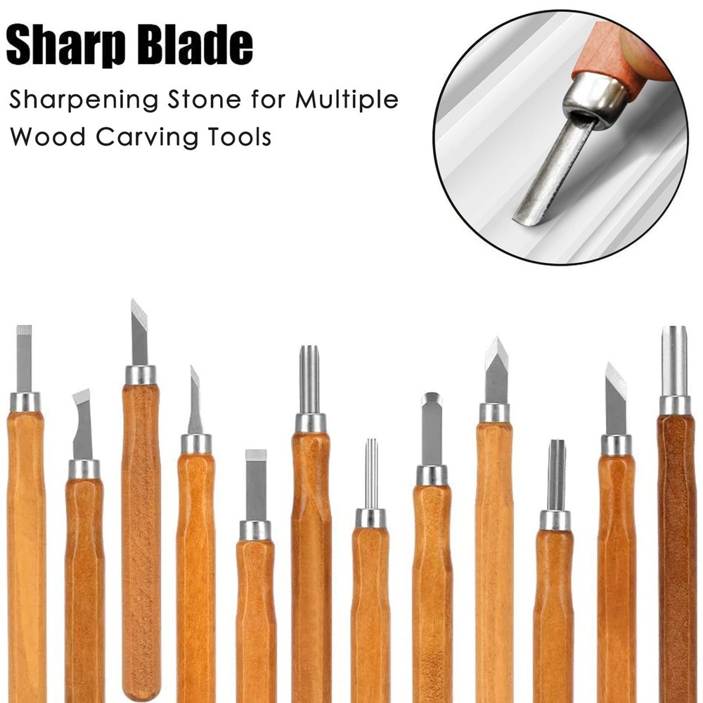 Wood Carving Sharpener 1000 Grit Whetstone with Grooves for Chisels Gouges
