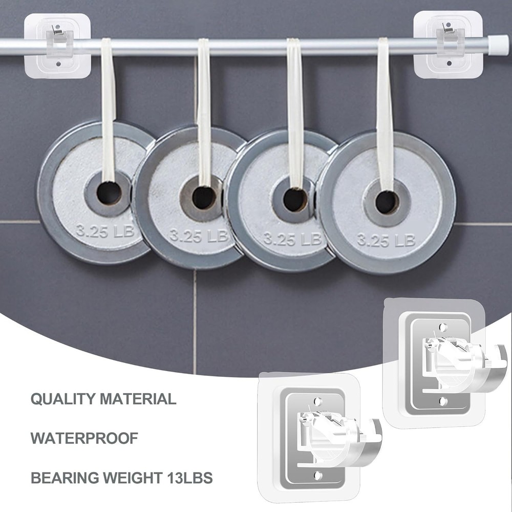 Durable 10 Pack Adjustable Curtain Rod Clips – No Tools, No Damage Required