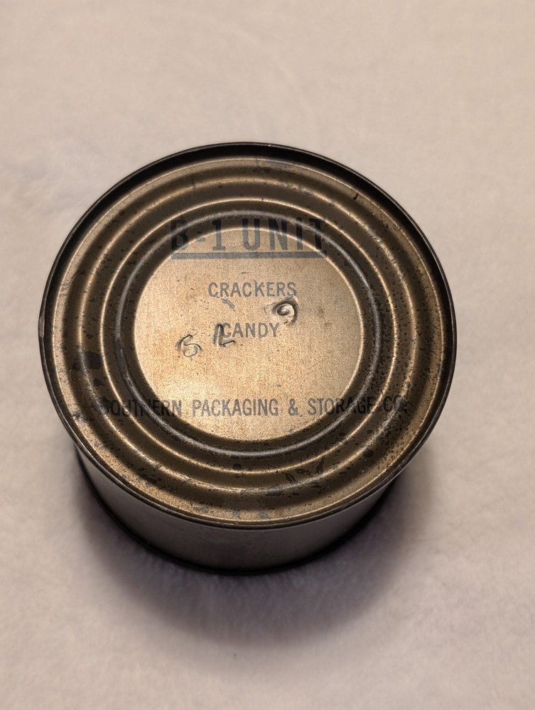 Original Unopened Post Vietnam C-Ration Meal - B-1 Unit Crackers Candy Can