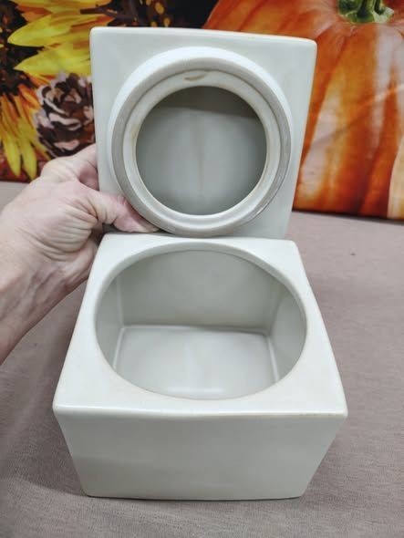 Threshold studio McGee square box stoneware ceramic storage sturdy x 4