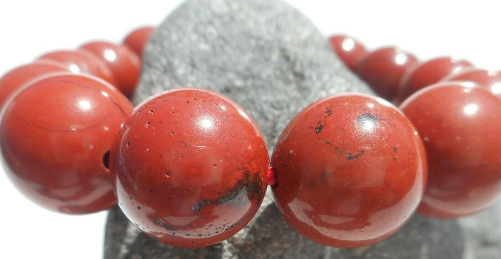 Red Jasper Beaded Stretch Bracelet