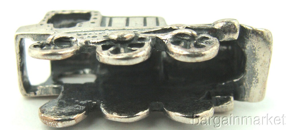Miniature Sterling Silver Railroad Train Engine #004