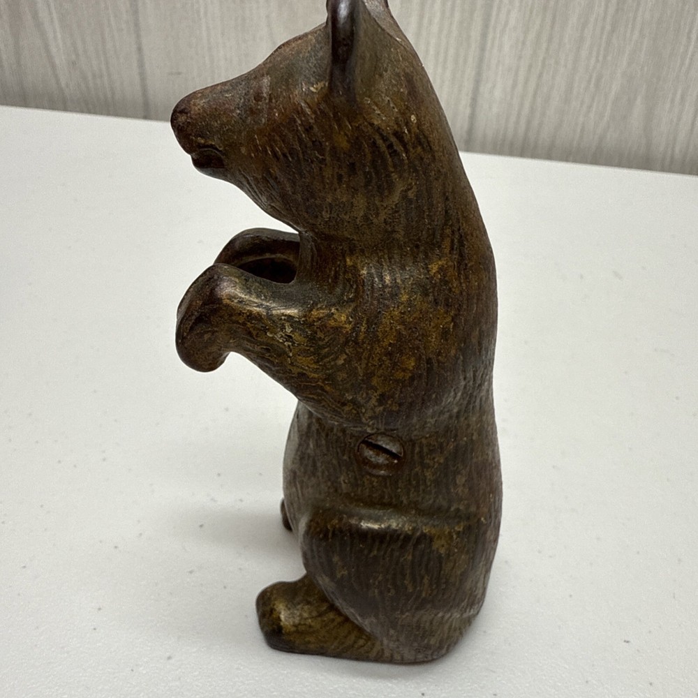Cast Iron Standing Bear Bank "Begging Bear"