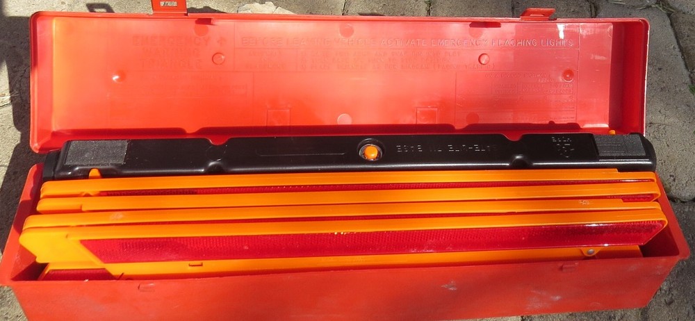 Sate-Lite Emergency Warning Triangle DOT Approved Reflective Safety Roadside Kit