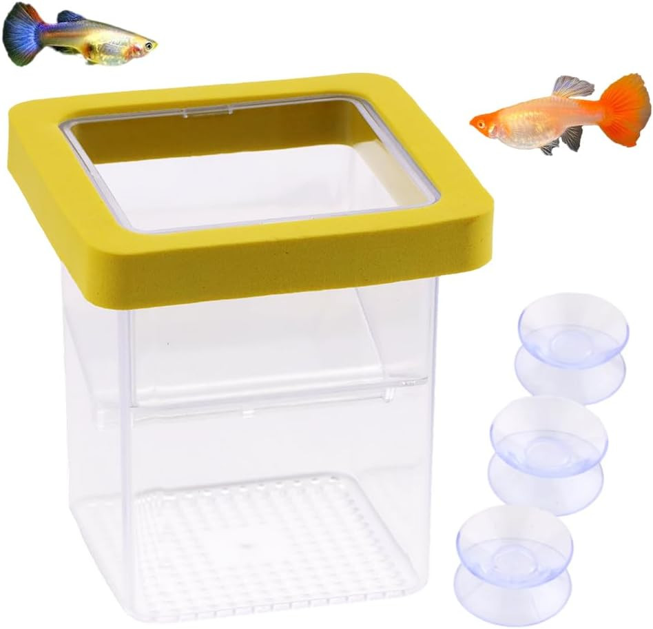 1 Pack Floating Fish Breeding Isolation Box Acrylic Floating Hatching Box for Ba