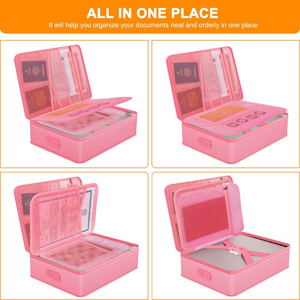 Document Organizer with 5200℉ Heat InsulatedWaterproof and Fireproof Document...