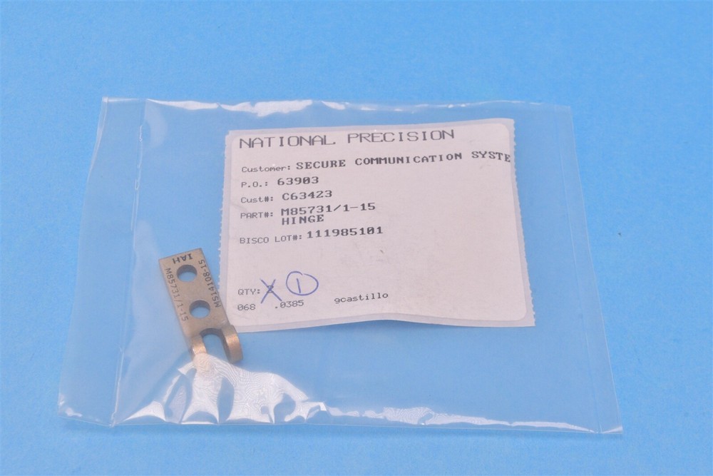National Precision MIL Spec Butt Hinge M85731/1-15