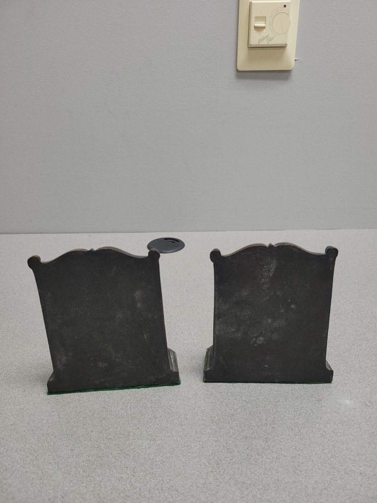 Cast Metal Libary Book Stack Bookends