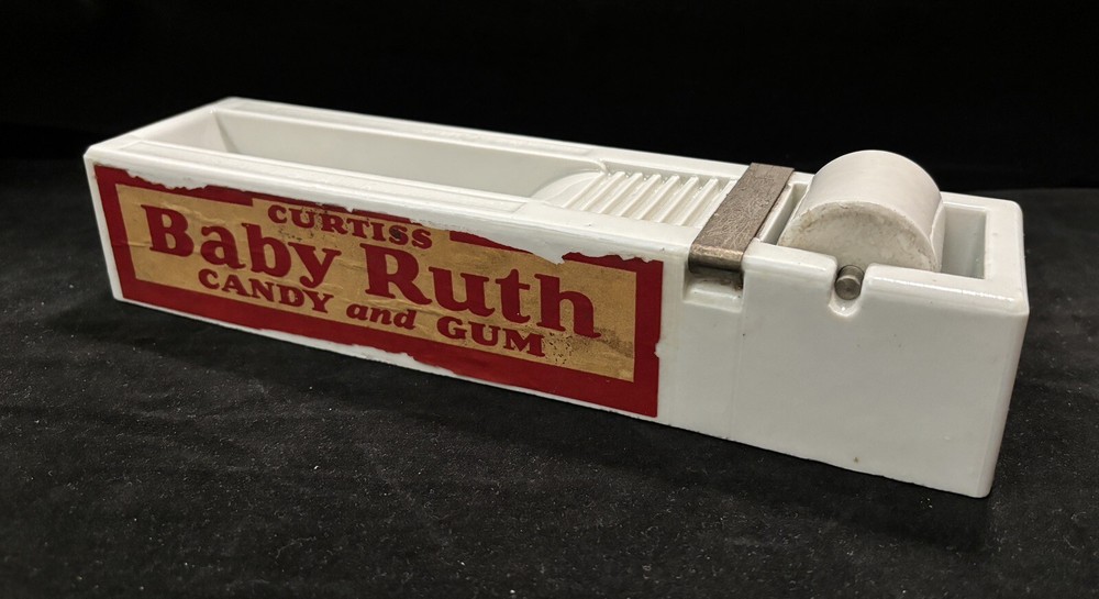 Curtiss Baby Ruth Porcelain Label Licker Dispenser 1920s