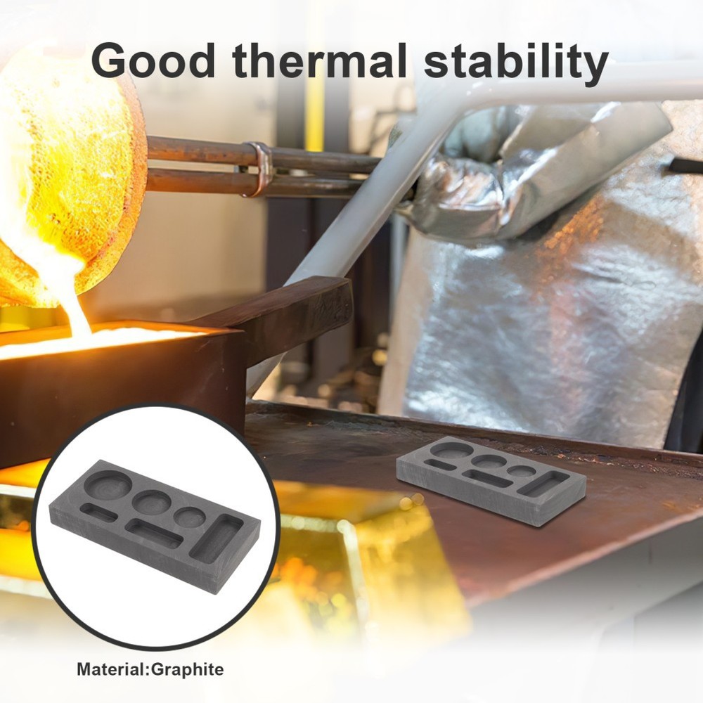 6 Slot Graphite Casting Mold for Metal Melting Tool Accessory