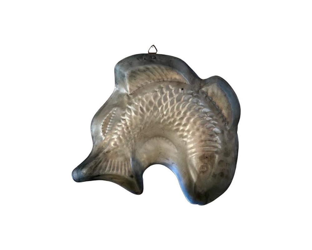 Vintage Copper Curved Fish Mold