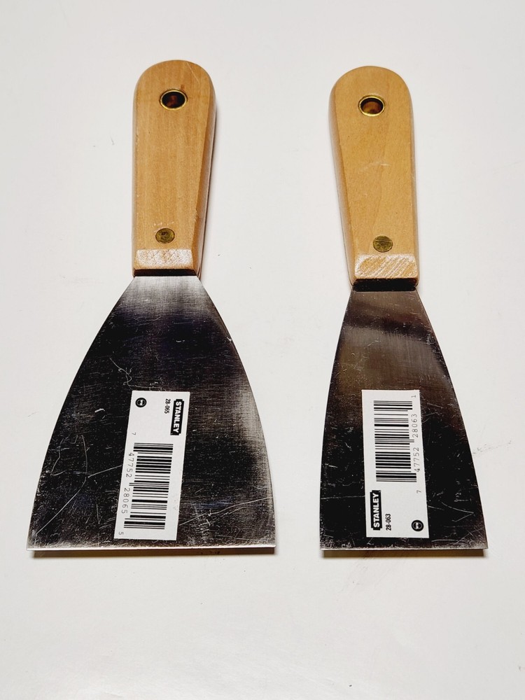 Stanley Flexible Wood Handle Putty Knife 2pc