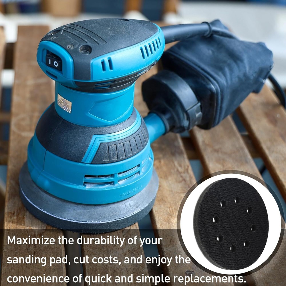 2Pcs 5 inch Hook Loop Soft Foam Interface Sanding Disc Sander Buffer Backing Pad