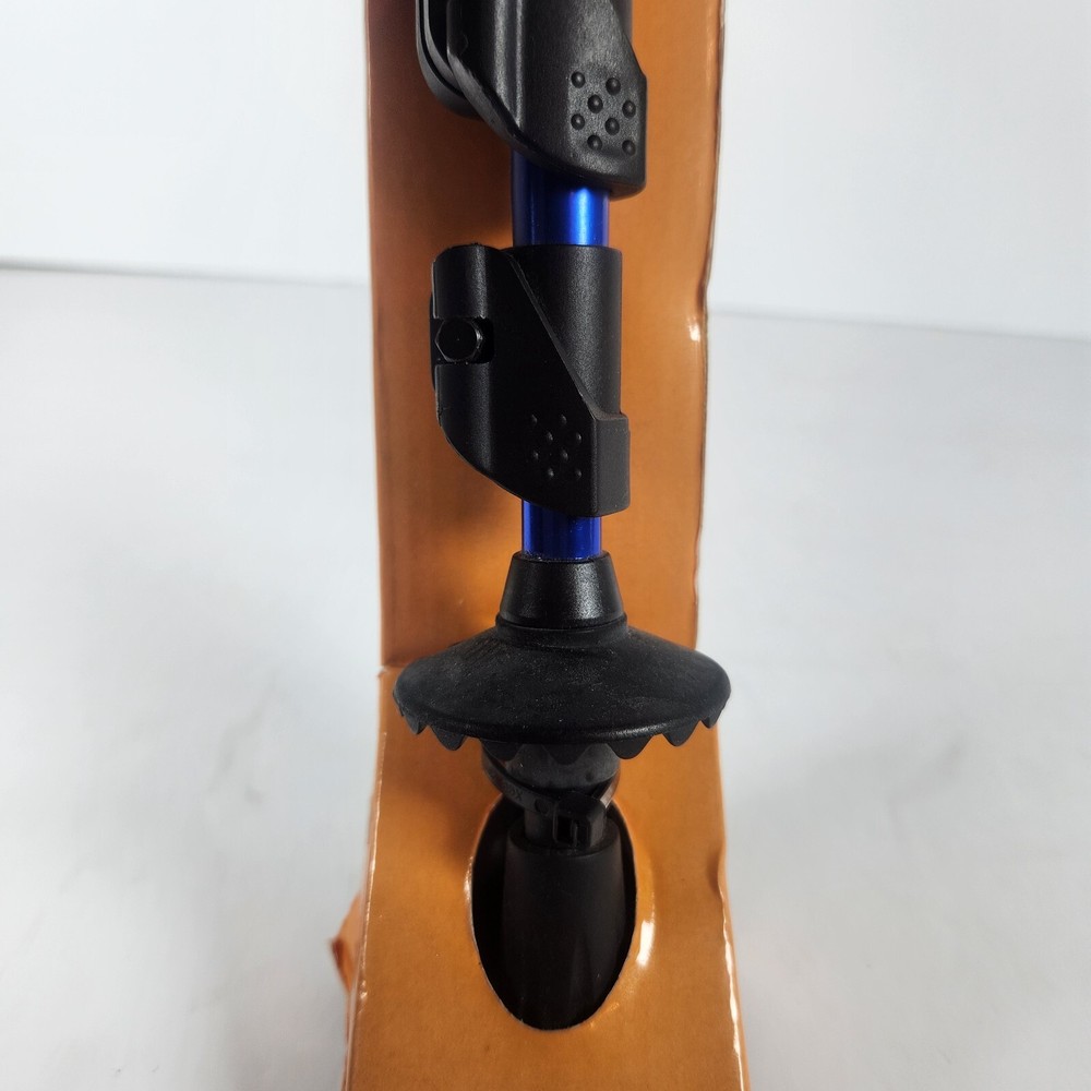 Single Trekking Pole Blue 4.5' Adjustable Collapsible Hiking Walking Stick