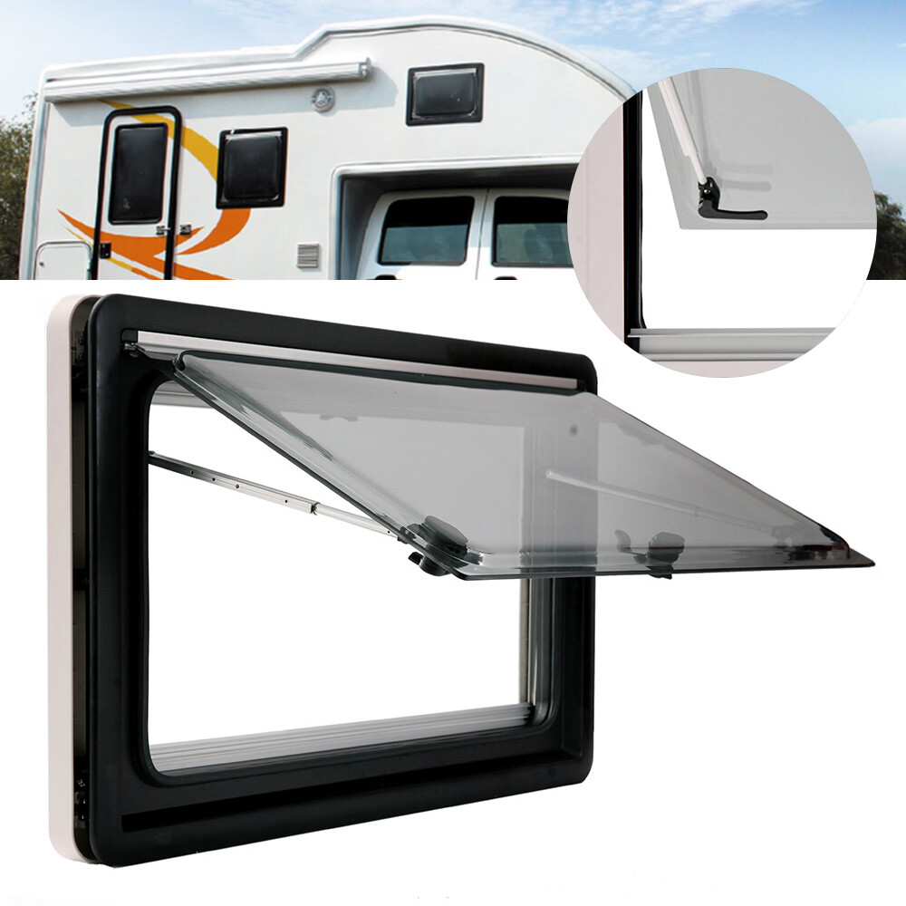 Caravan Window,Hinged Window Camper with Integrated Roller Blind and Fly Screen