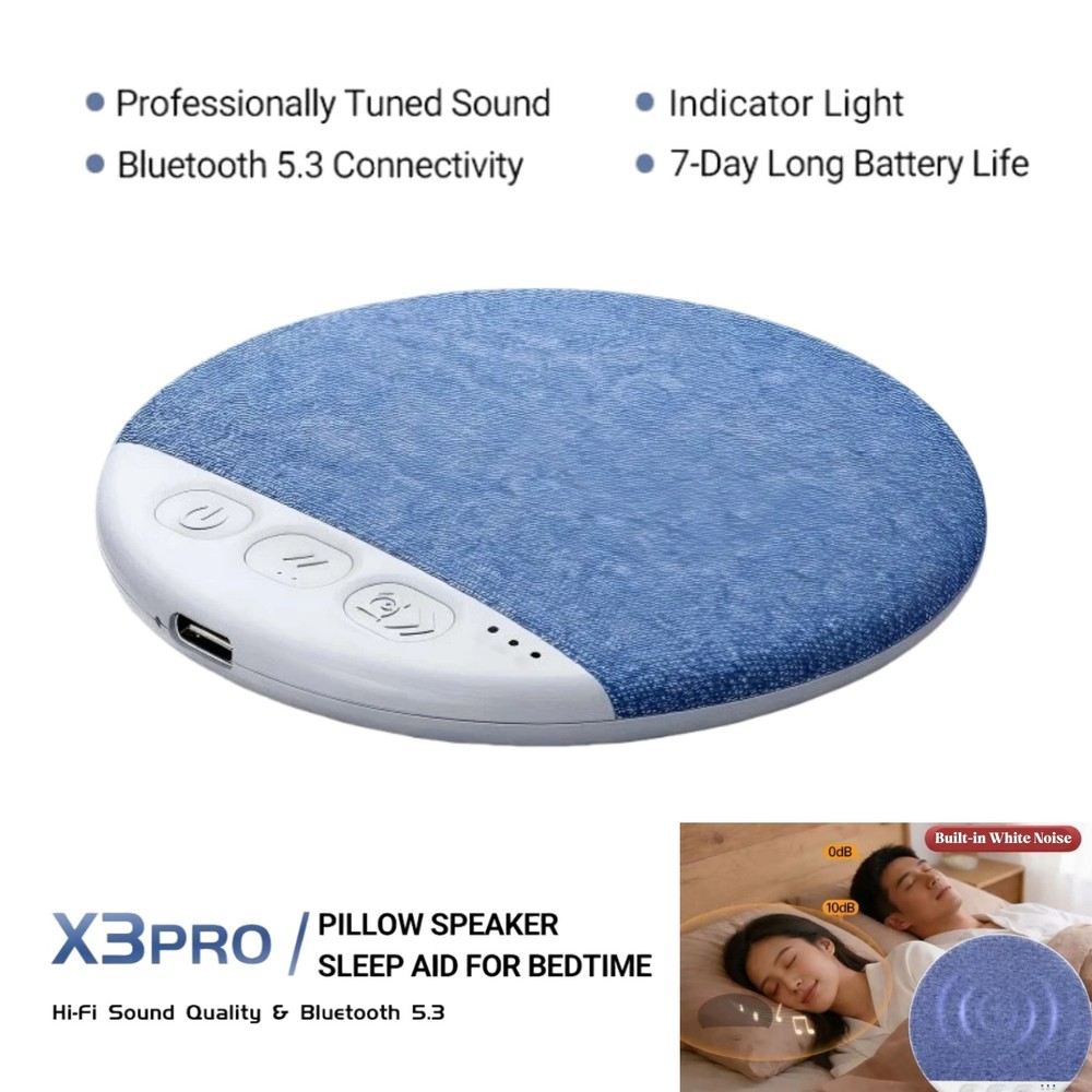 Portable Sleep Speaker Bluetooth White Noise Machine for Insomnia Timer Bedside