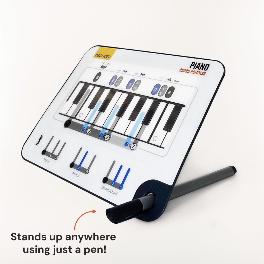 Piano Chord Compass - Learn Keyboard Chords - Ultimate Tool For White