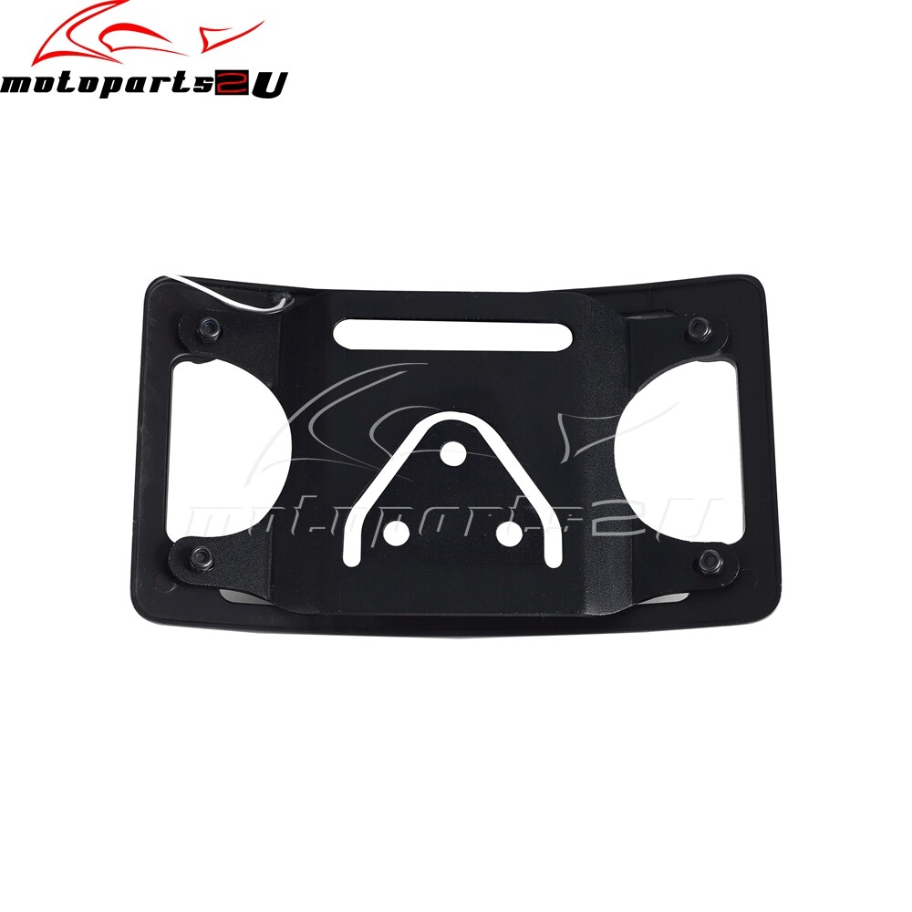 Curved Laydown License Plate Mounted & LED Light Plate Frame for Harley-Davidson