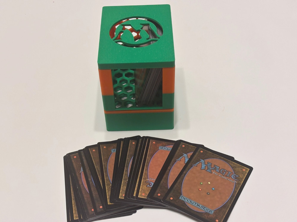 Green Deck Box for Commander Display,Card Deck Box Fits 100 Double Cards (New)