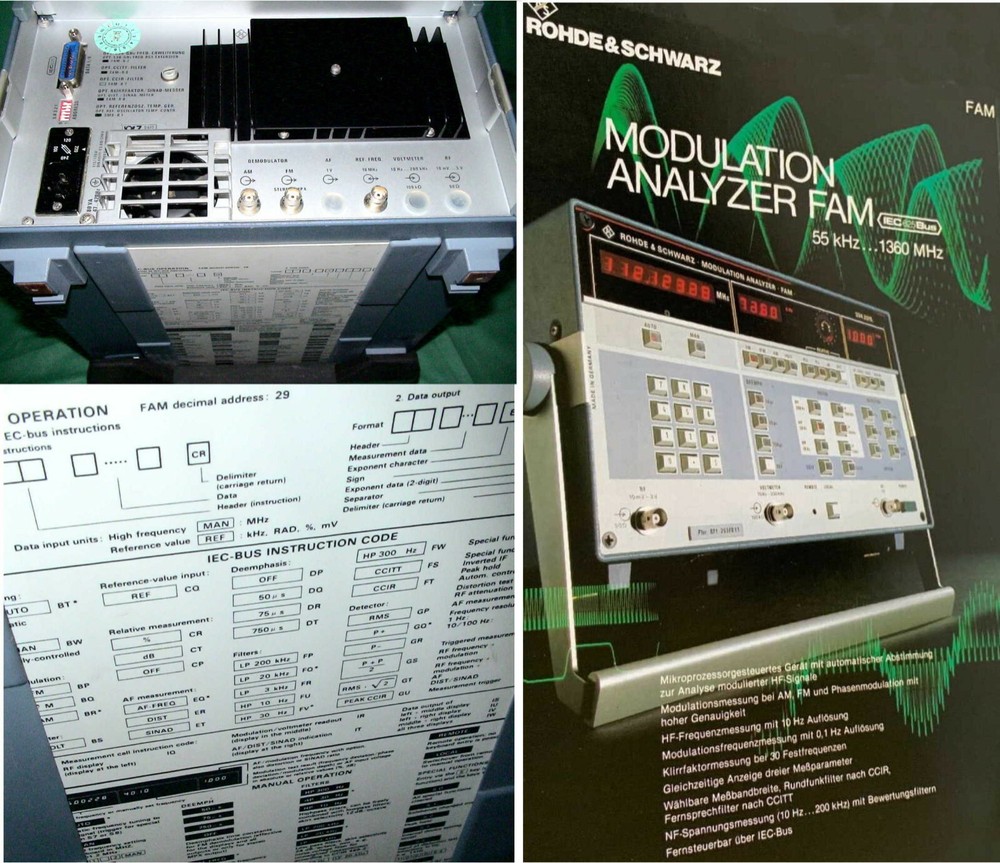 R&S Modulation Analyzer 55kHz-1360Mhz FAM Interference Modulation Frequency Distortion Ps