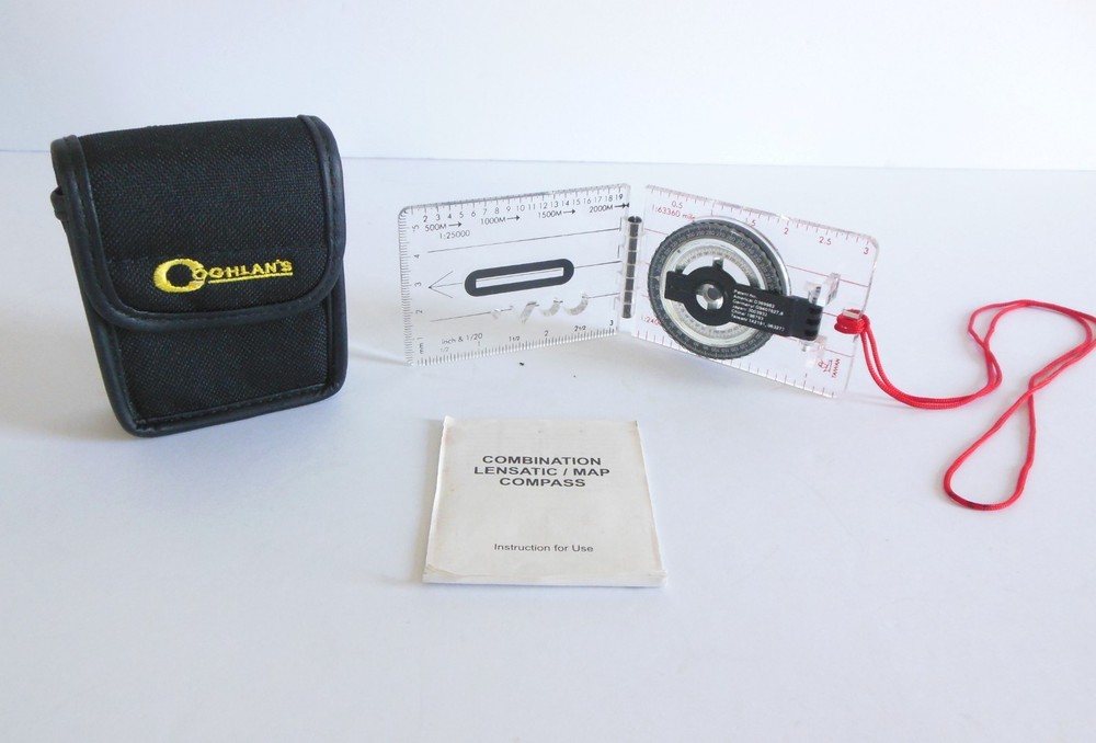 Coghlan's Combination Lensatic / Map Compass with Case & Owner's Manual