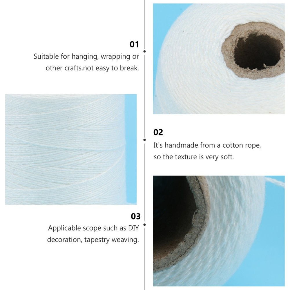 1 Roll 500M Fine Cotton Rope Durable Hanging Rope Woven Cotton String Bundle