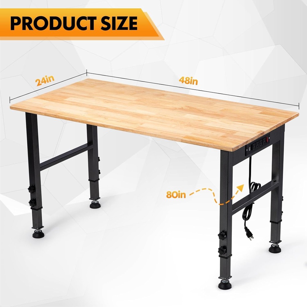 48in Workbench 2000lb Power Outlet
