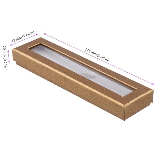 40 PCS Empty Pen Present Box, Colored Pen Presentation Display Box with Clear